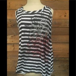 Striped Muscle Tee